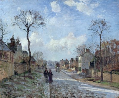 Die Straße nach Louveciennes, 1872 von Camille Jacob Pissarro